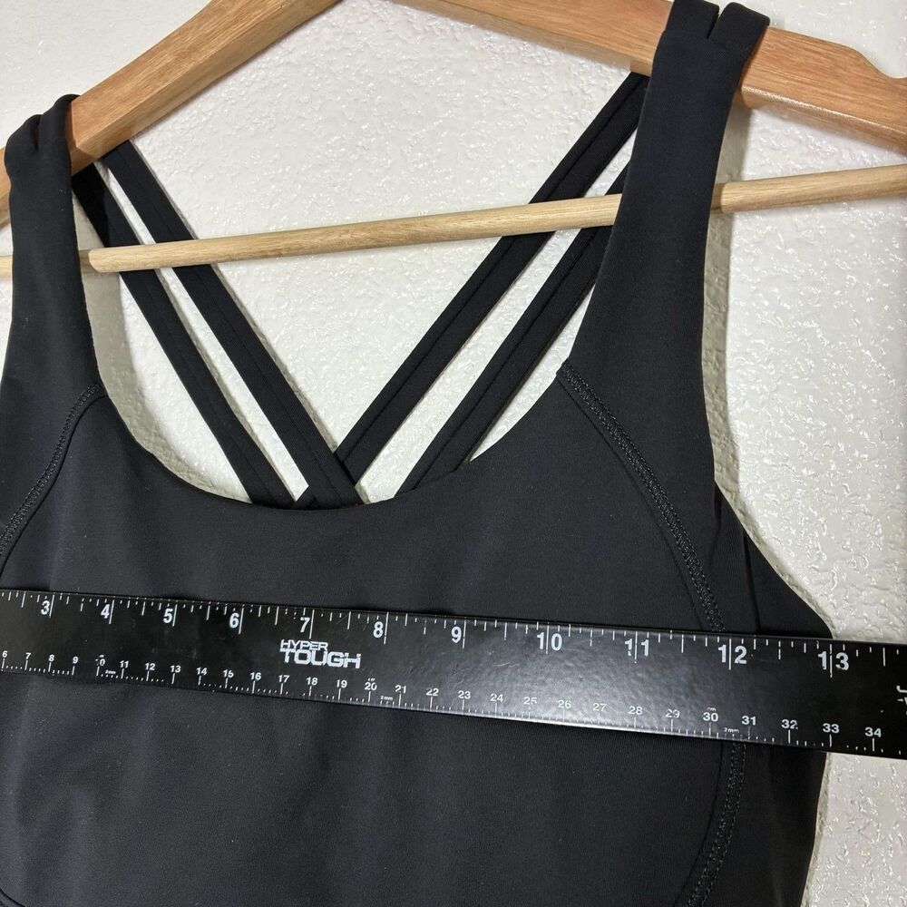 Lululemon Energy Tank Top Medium Black Crossback Built In Bra Athletic Yoga - Picture 8 of 11